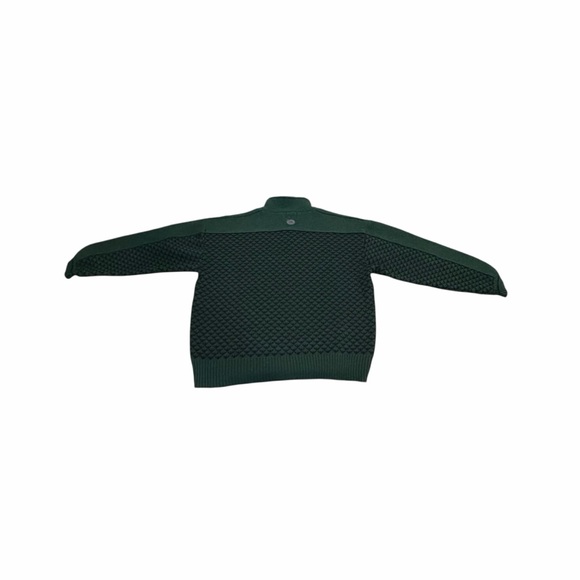 MENS XL EIR GREEN & BLACK 100% WOOL SWEATER OVERSIZED FIT - Picture 9 of 11